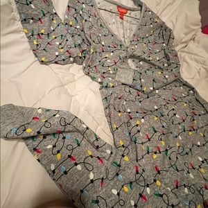 Christmas lights onesie! very thin cool!